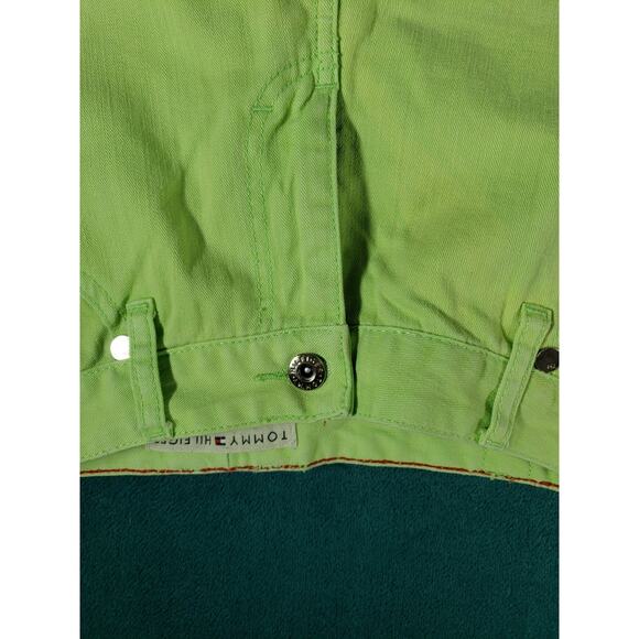 Tommy Hilfiger Jeans Size 6 Womens Green Pants Stretch Mid Rise Hipster Bootcut - Picture 6 of 13